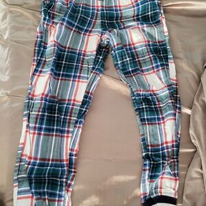 Aerie Plaid Pajama Pants - Red, Blue, Green, White Size M Long